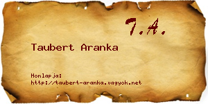 Taubert Aranka névjegykártya